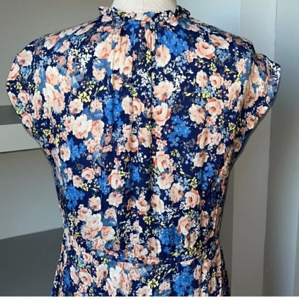 Rebecca Taylor Gigi Floral Silk Shirt Dress Size 0
